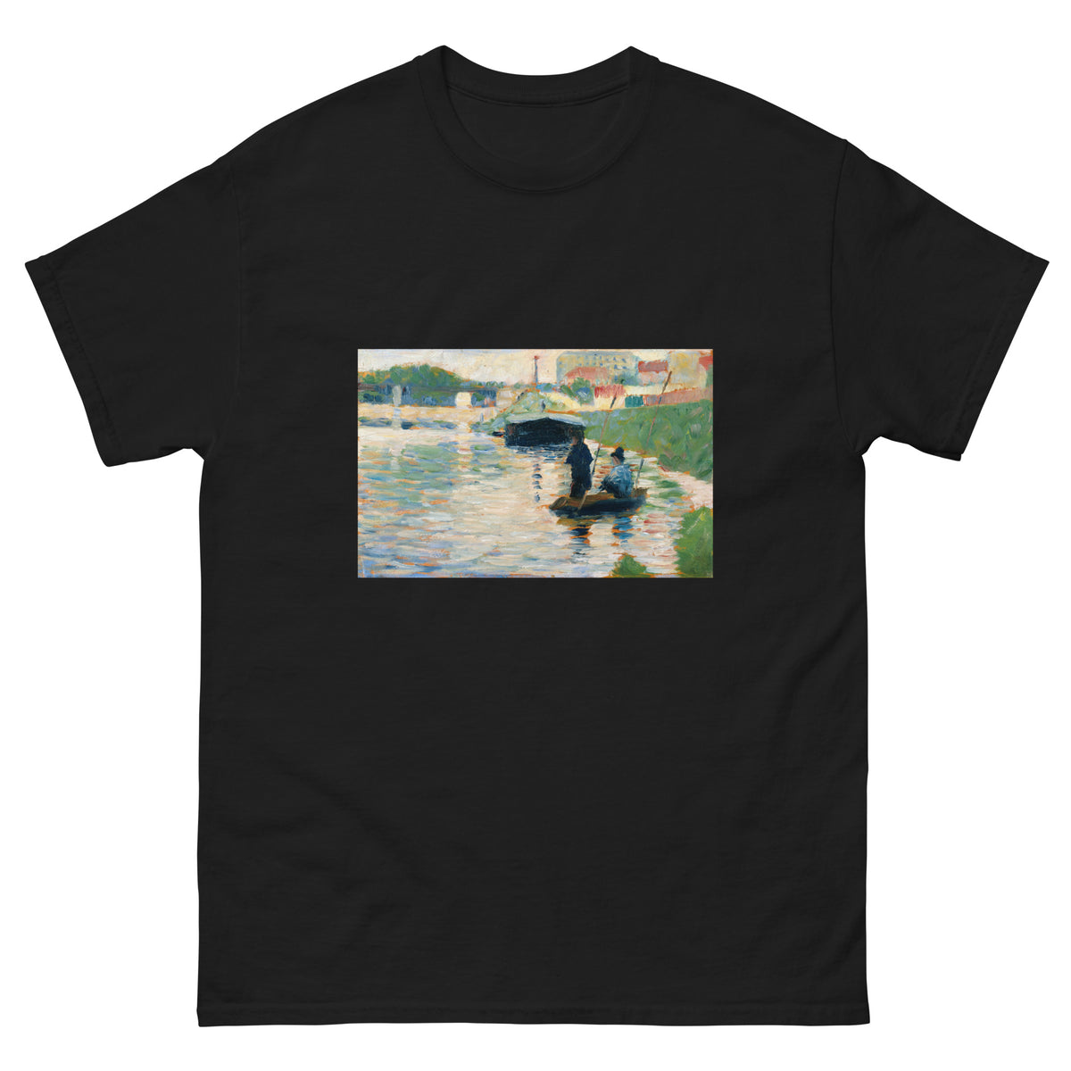 Black T-shirt View Of The Seine Essential