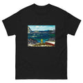 Black T-shirt The Harbor Monhegan Coast Maine Essential