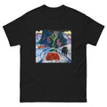 Black T-shirt Bison In Winter Red Bison Essential