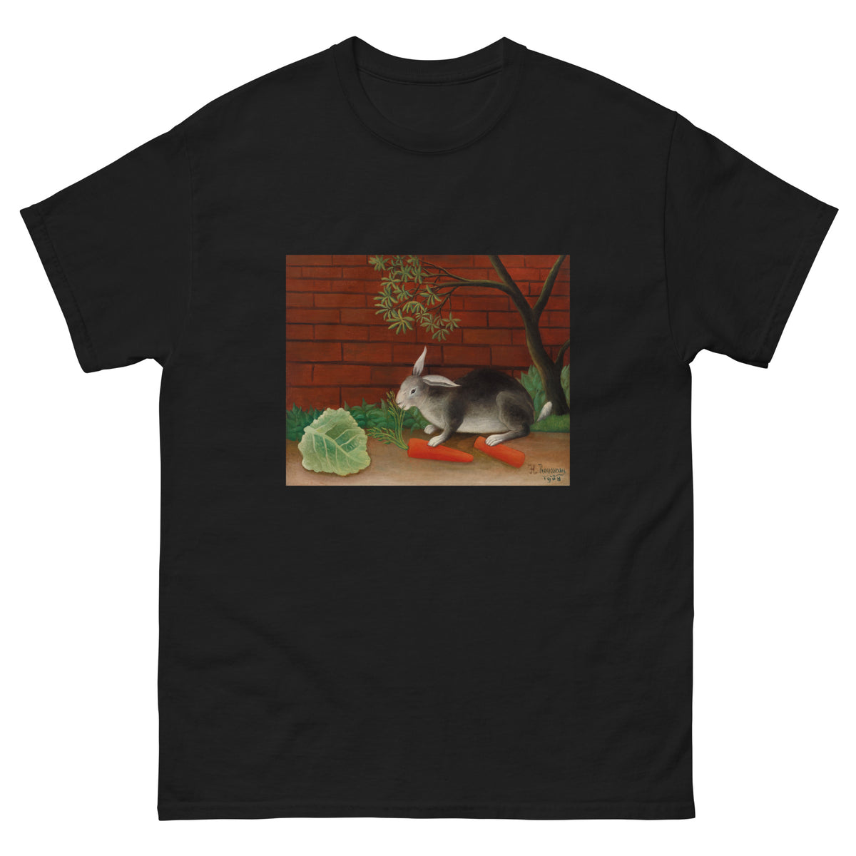 Black T-shirt The Rabbit Meal Le Repas Du Lapin Essential