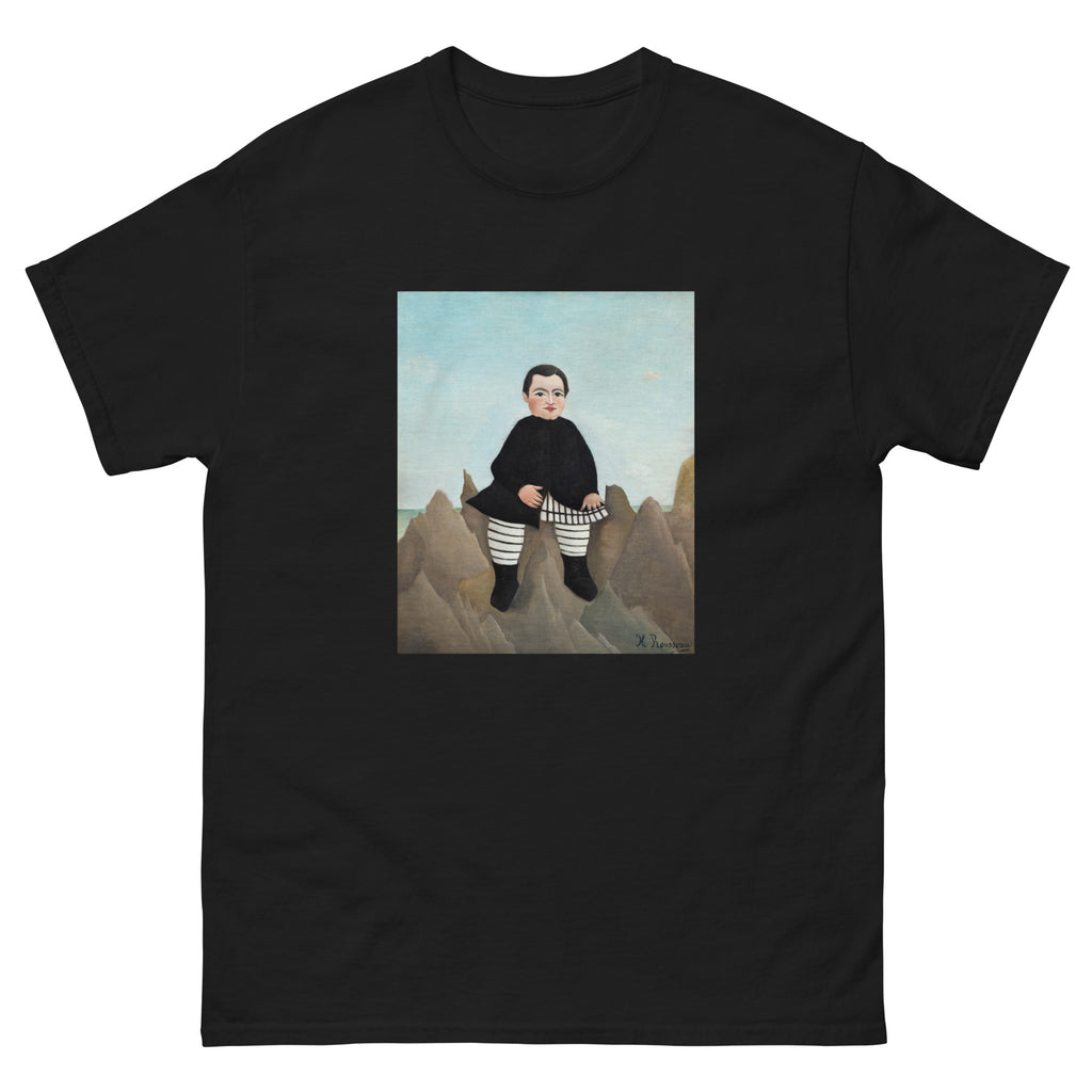 Black T-shirt Boy On The Rocks - Henri Rousseau 1895 Essential