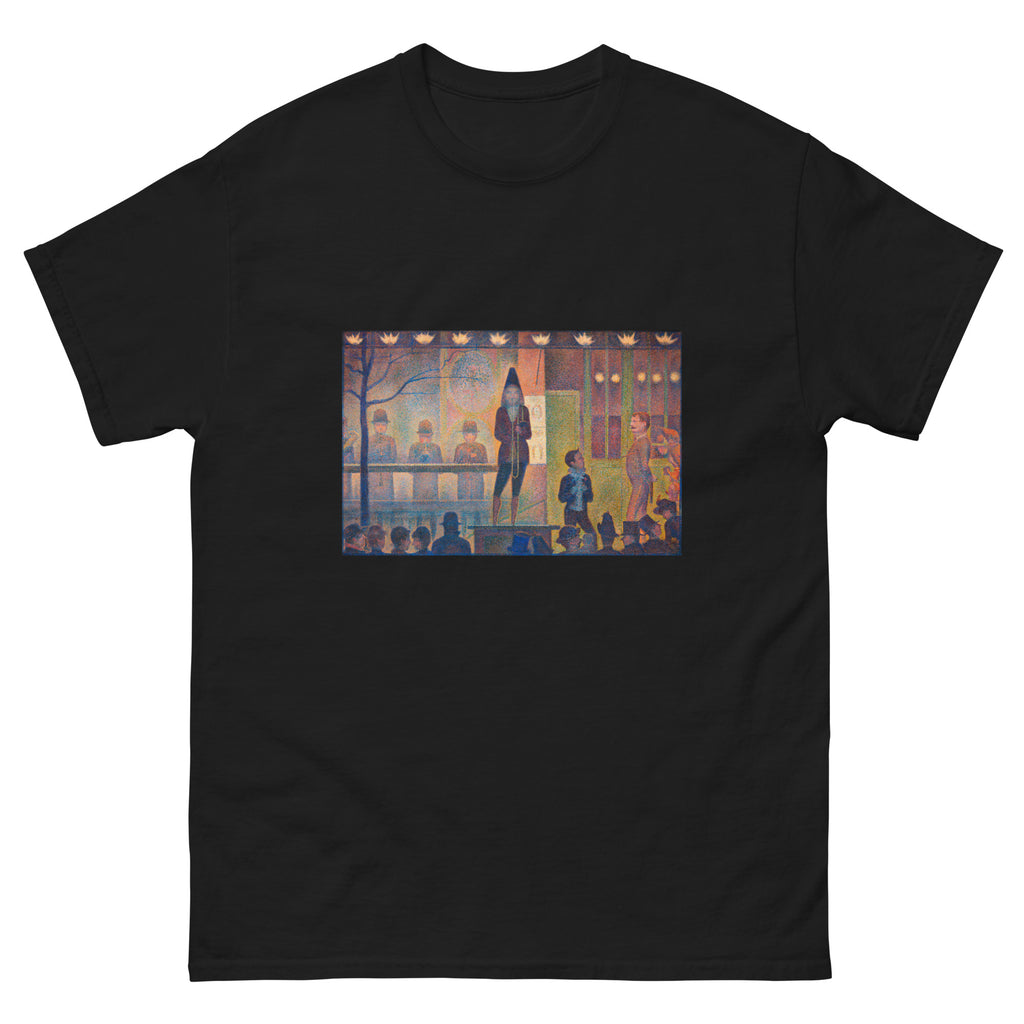 Black T-shirt Georges Seurat Circus Sideshow Essential
