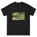 Black T-shirt Peasant With A Hoe Essential