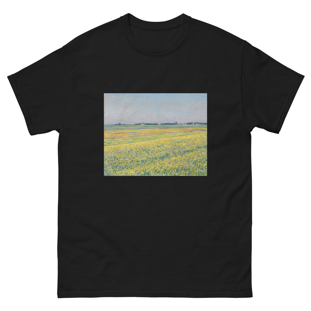 Black T-shirt The Plain Of Gennevilliers Yellow Fields Essential