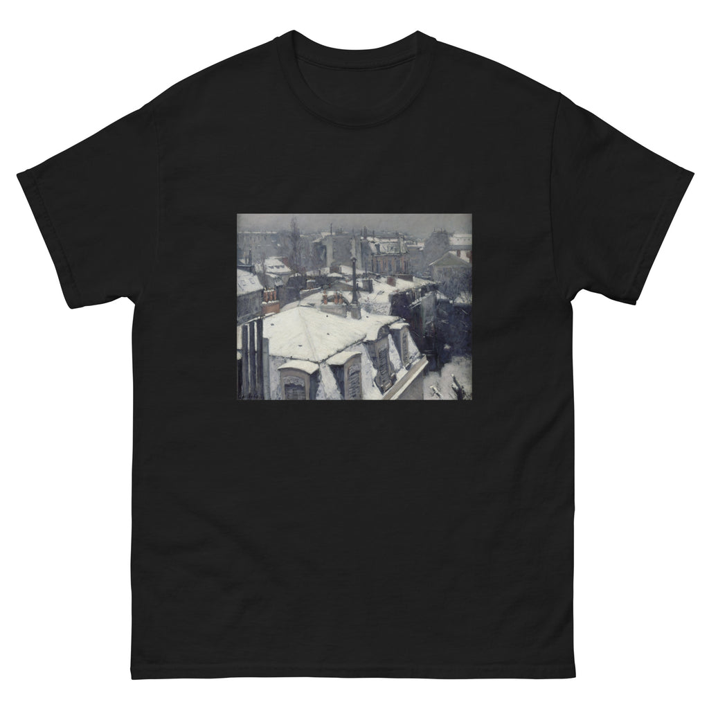 Black T-shirt Rooftops In The Snow Essential