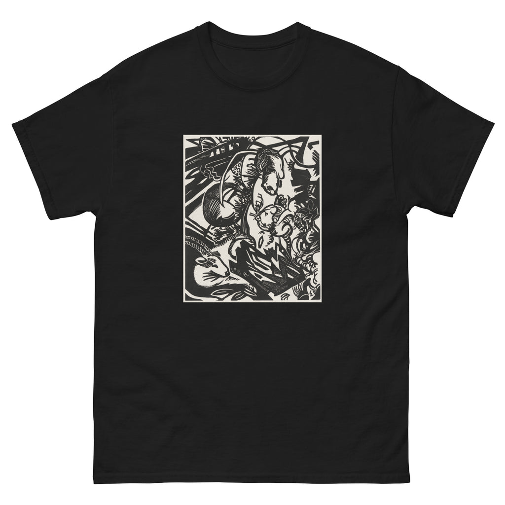 Black T-shirt Animal Legend Tierlegende Print Essential