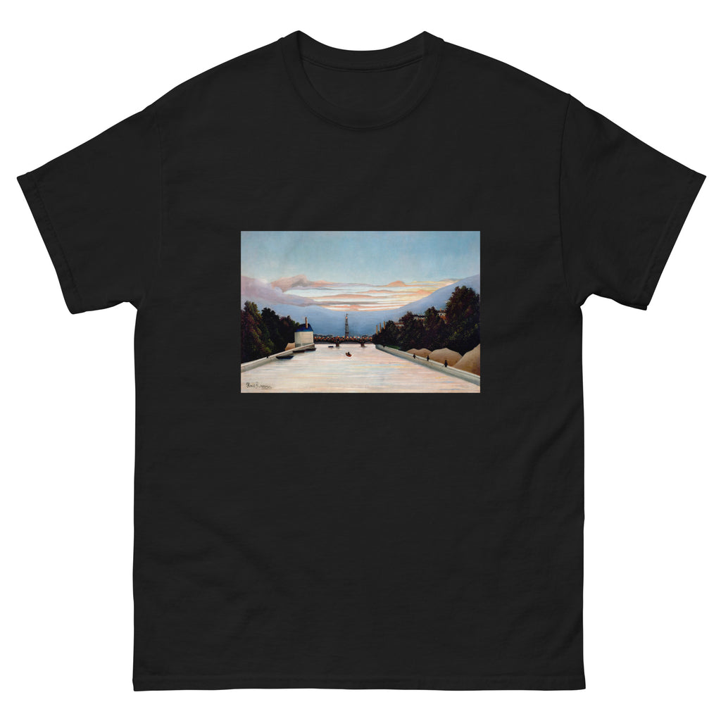 Black T-shirt Henri Rousseau The Eiffel Tower Famous Painting Essential