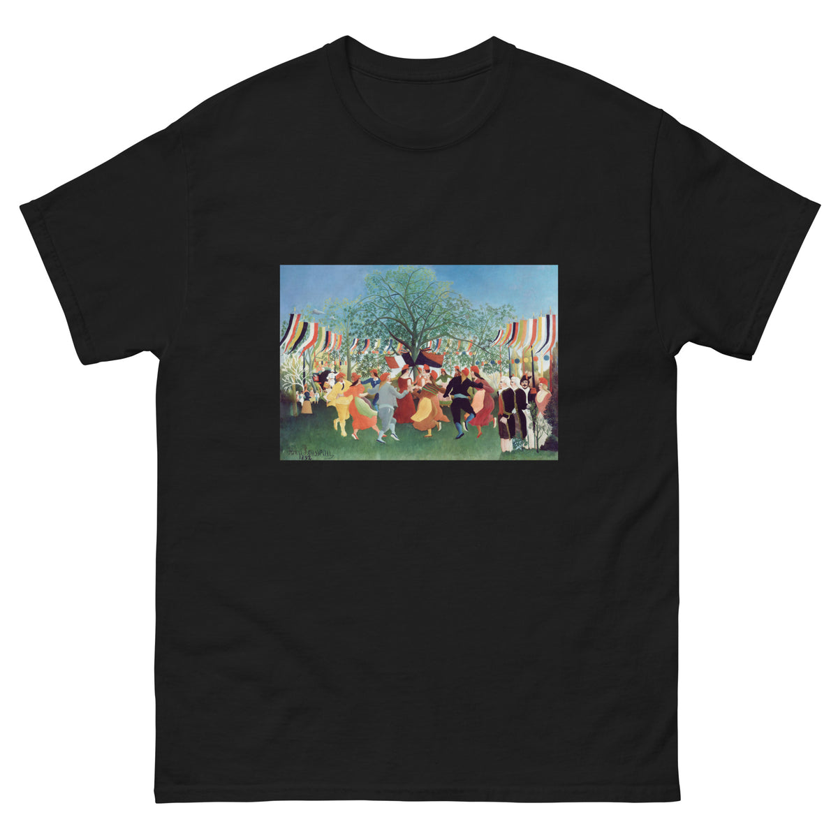 Black T-shirt Henri Rousseau A Centennial Of Independence Famous Painting Essential
