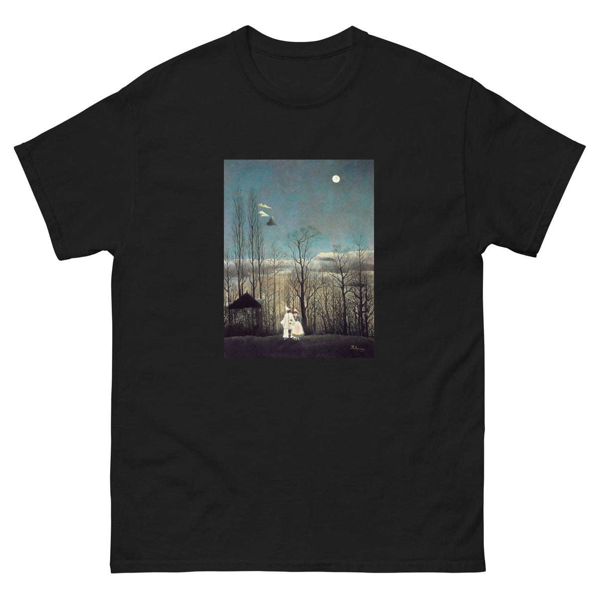 Black T-shirt Henri Rousseau Carnival Evening Famous Painting Essential