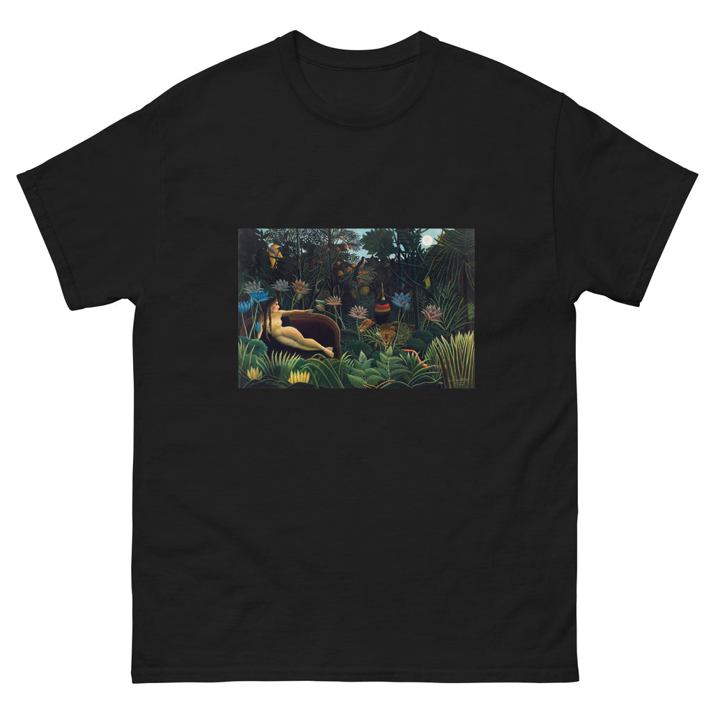 Black T-shirt Henri Rousseau The Dream Famous Painting Essential