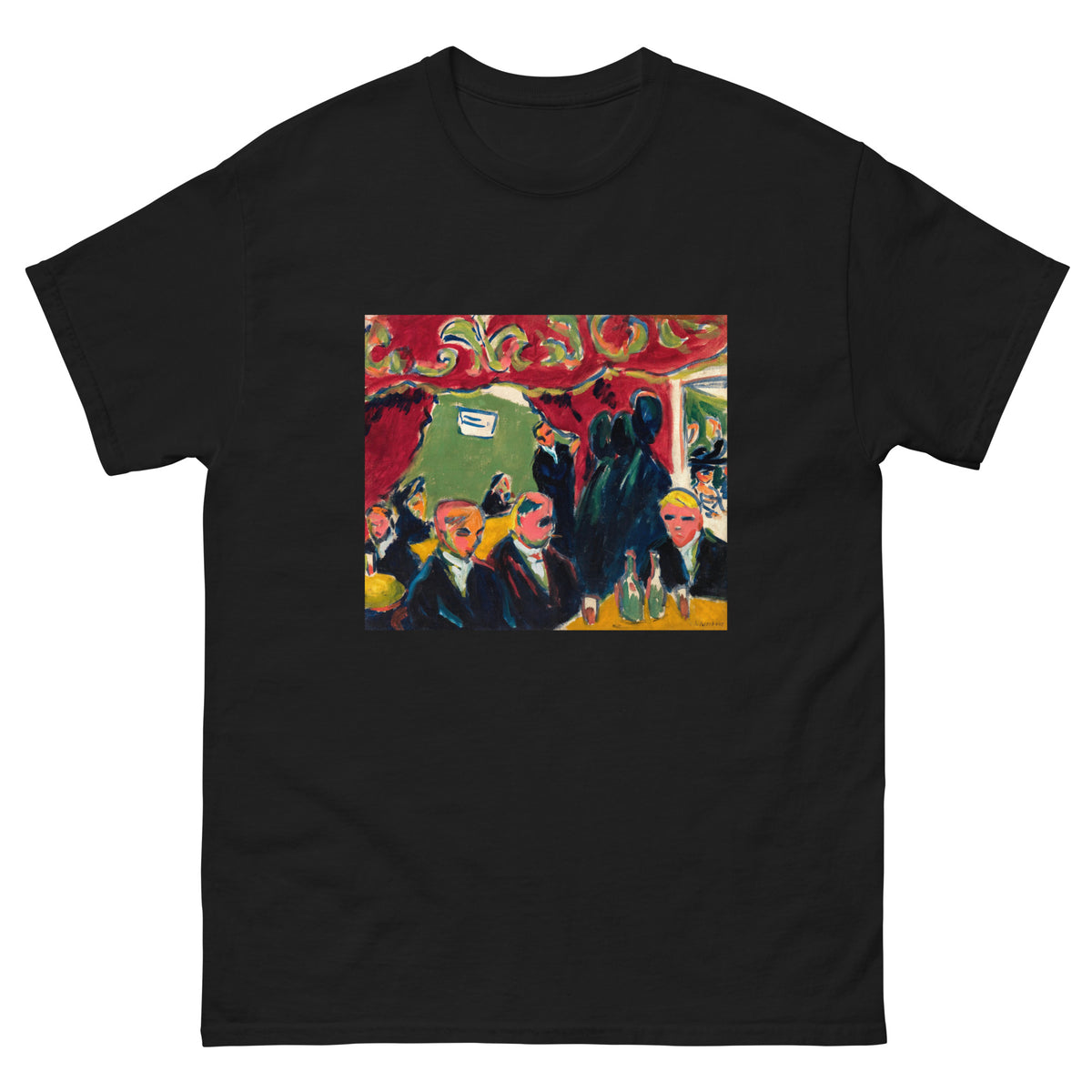 Black T-shirt Ernst Ludwig Kirchner Tavern Famous Painting Essential