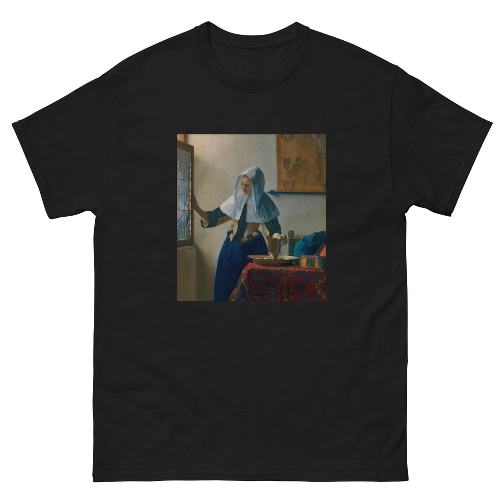 Black T-shirt Young Woman With A Water Pitcher Essential