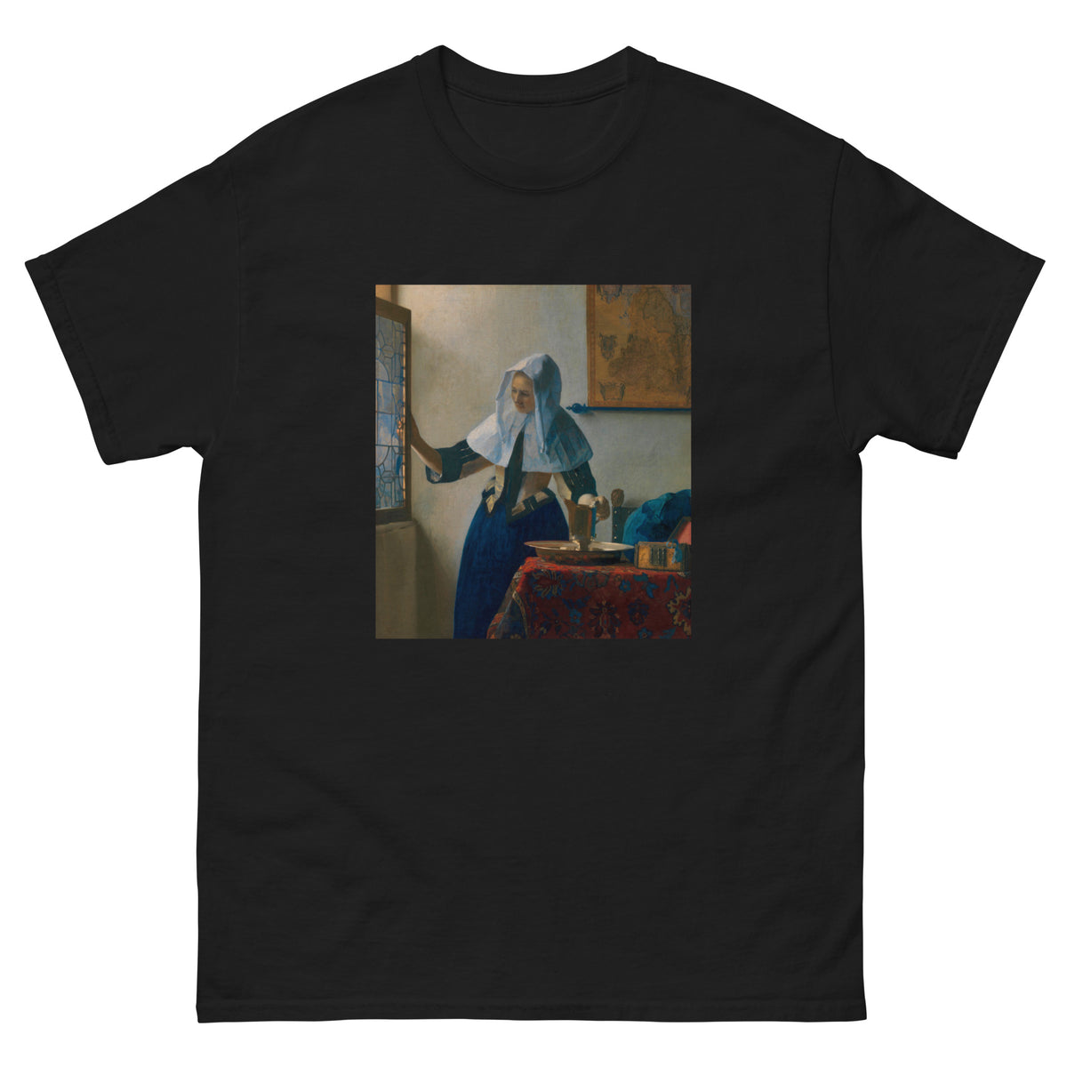 Black T-shirt Young Woman With A Water Pitcher Essential