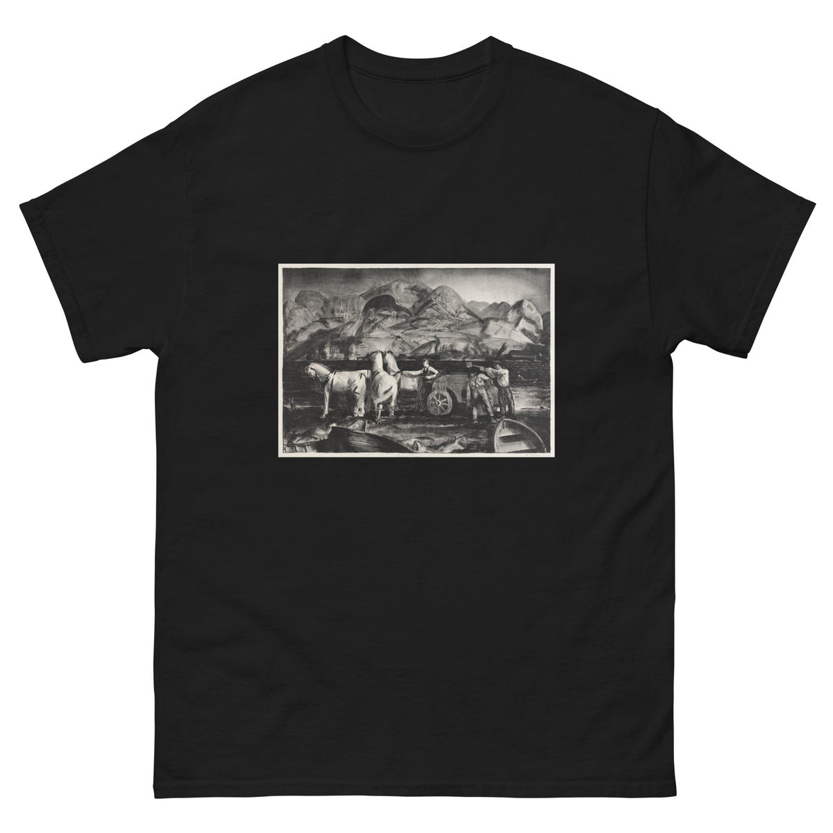 Black T-shirt The Sand Team Print Essential