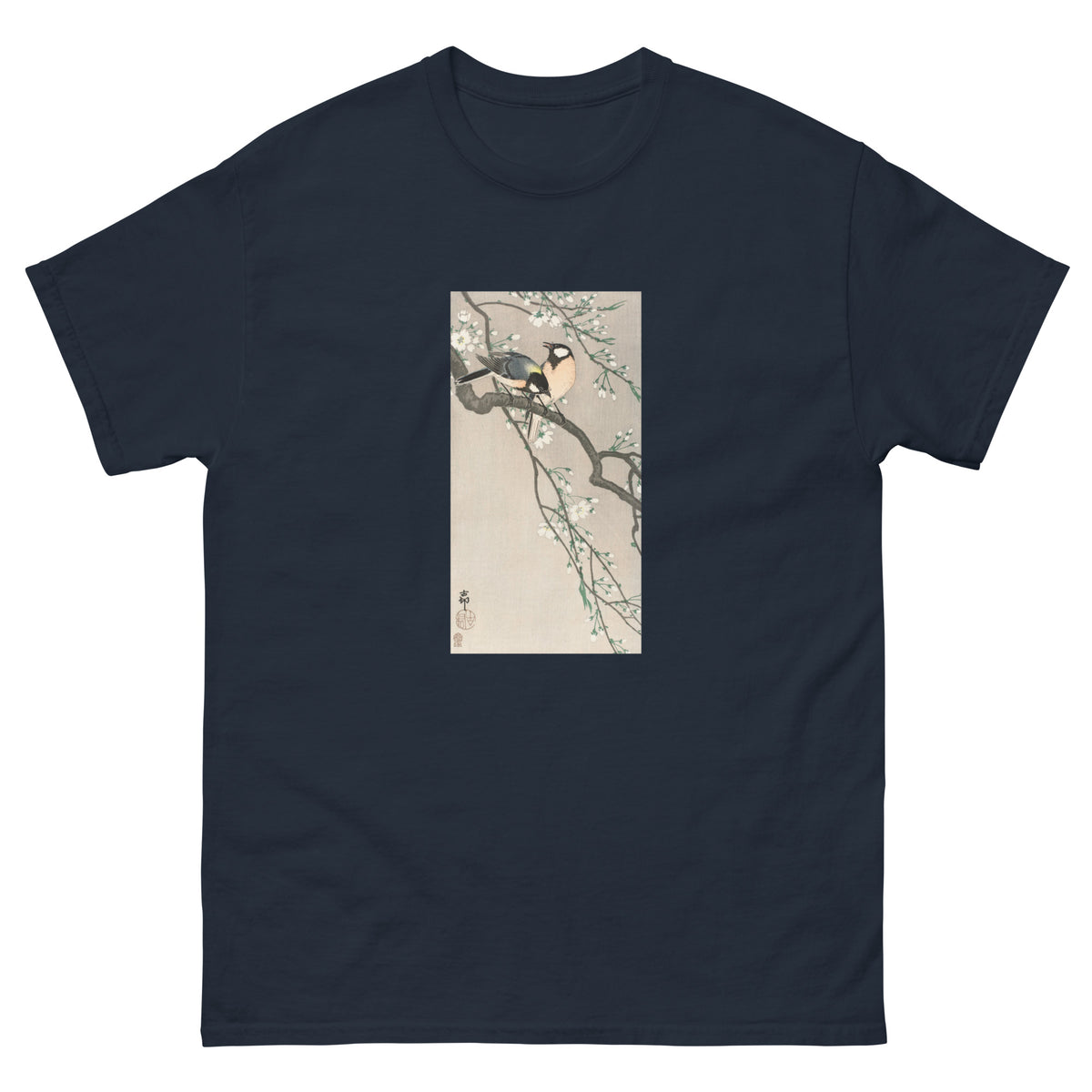 Navy T-shirt Tits On Cherry Branch Essential