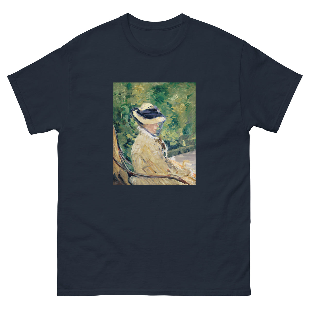 Navy T-shirt Madame Manet Suzanne Leenhoff 1830 1906 At Bellevue Painting In High Resolution Essential