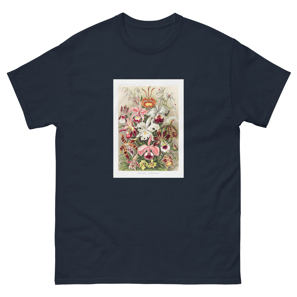 Navy T-shirt Orchideae Denusblumen A Giltsch Gem Essential