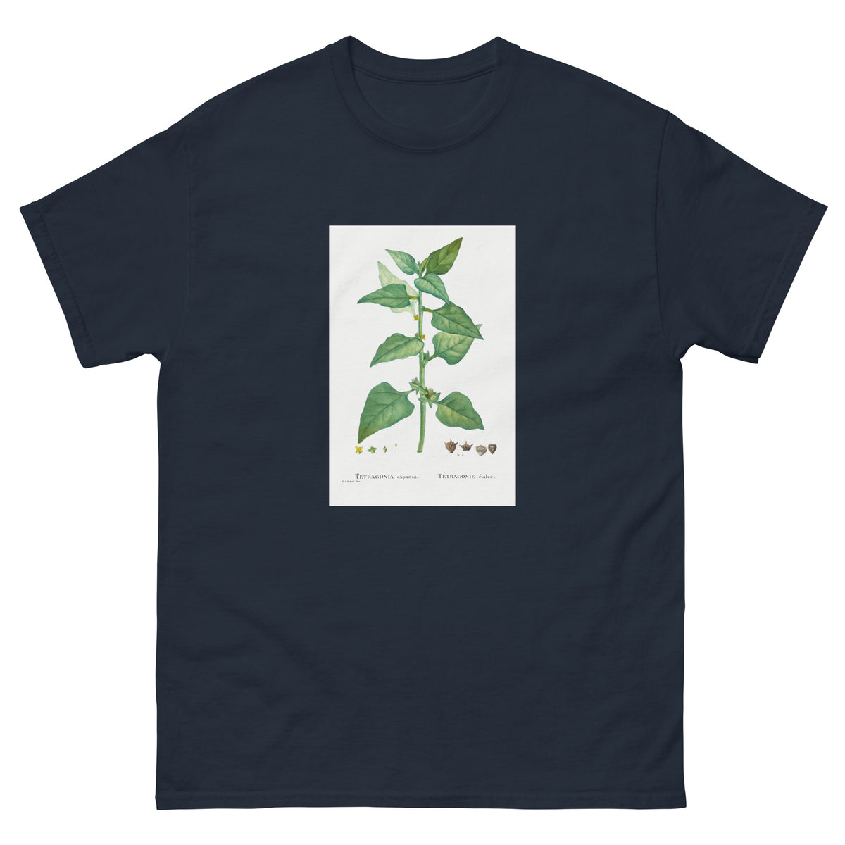 Navy T-shirt Tetragonia Expansa New Zealand Spinach Essential