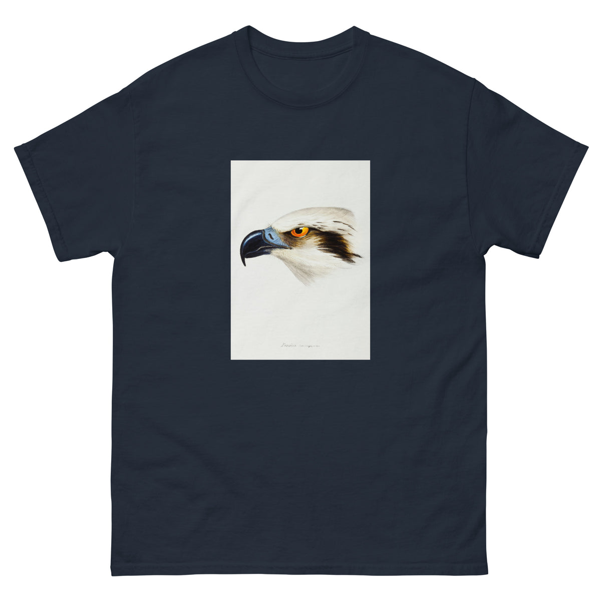 Navy T-shirt White-Headed Osprey Pandion Leucocephalus Illustrated Essential