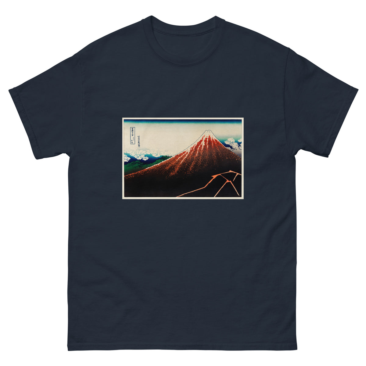 Navy T-shirt Sanka Hakuu - Katsushika Hokusai 1760 Essential