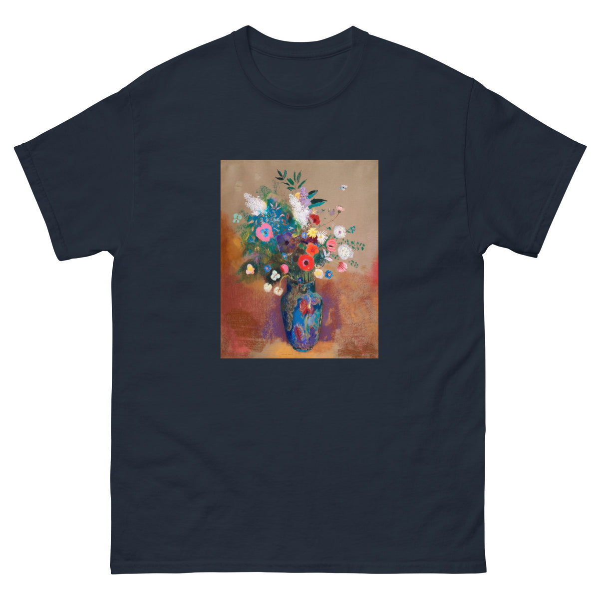Navy T-shirt Bouquet Of Flowers 1900 1905 Essential