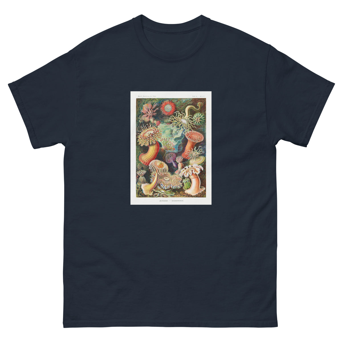 Navy T-shirt Actiniae Seeanemonen Essential
