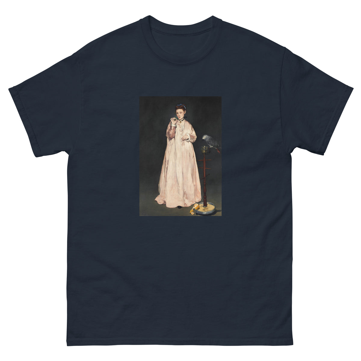 Navy T-shirt Young Lady In 1866 Painting In High Resolution Essential