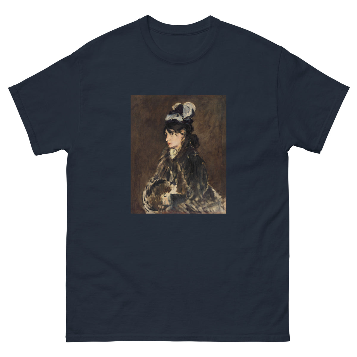 Navy T-shirt Berthe Morisot C 1869 Painting In High Resolution Essential