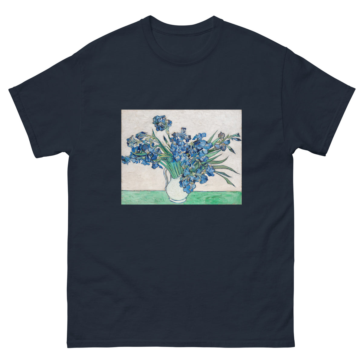 Navy T-shirt Vincent Van Gogh S Irises Essential