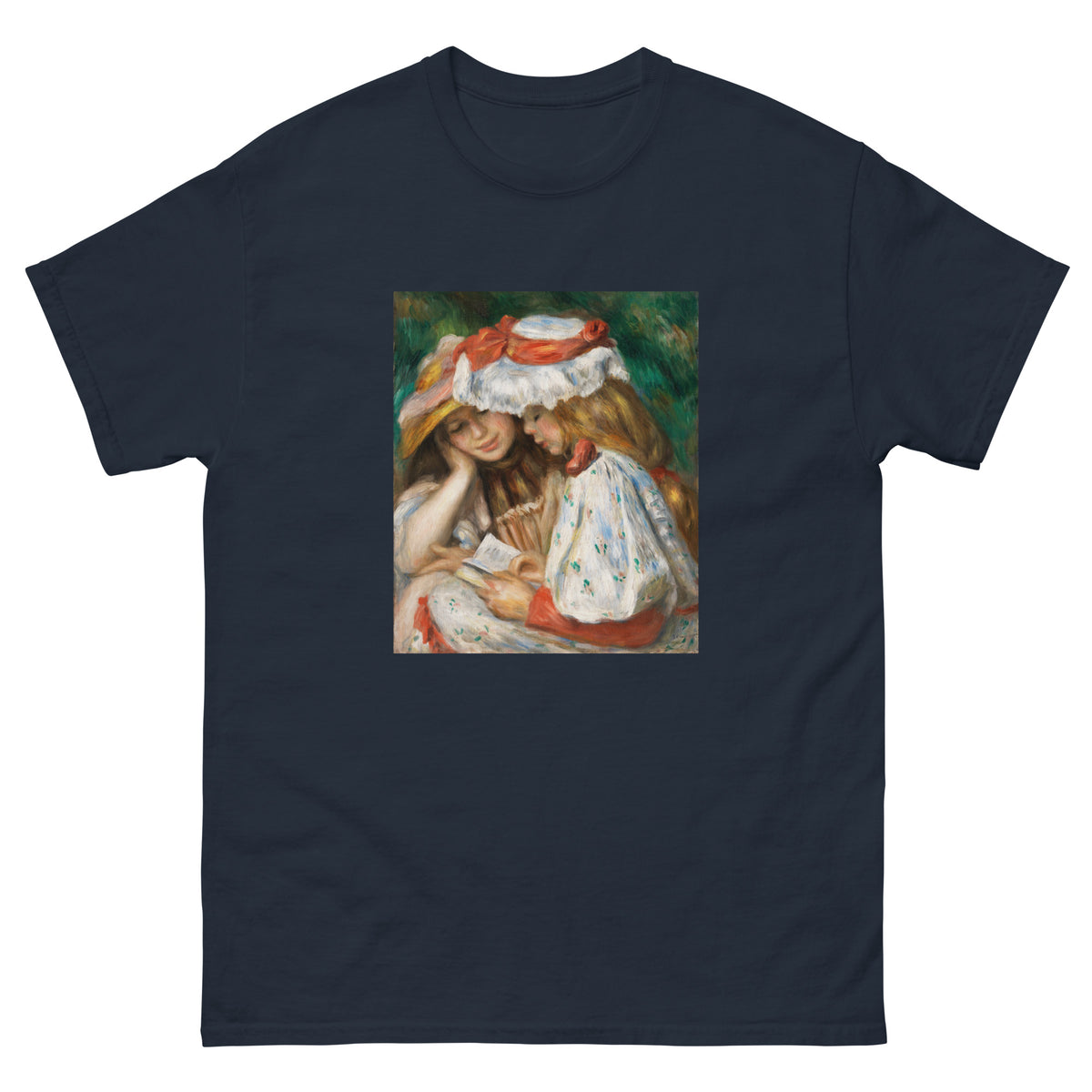 Navy T-shirt Two Girls Reading C 1890 1891 Essential