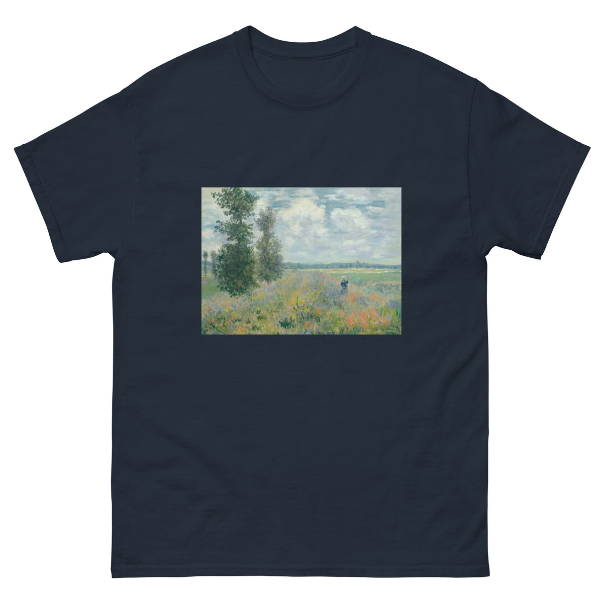 Navy T-shirt Poppy Fields Near Argenteuil Essential