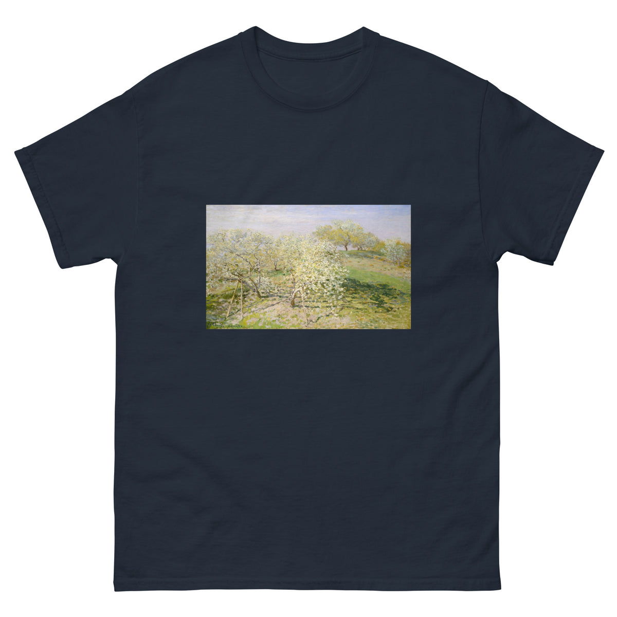 Navy T-shirt Spring Fruit Trees In Bloom Essential
