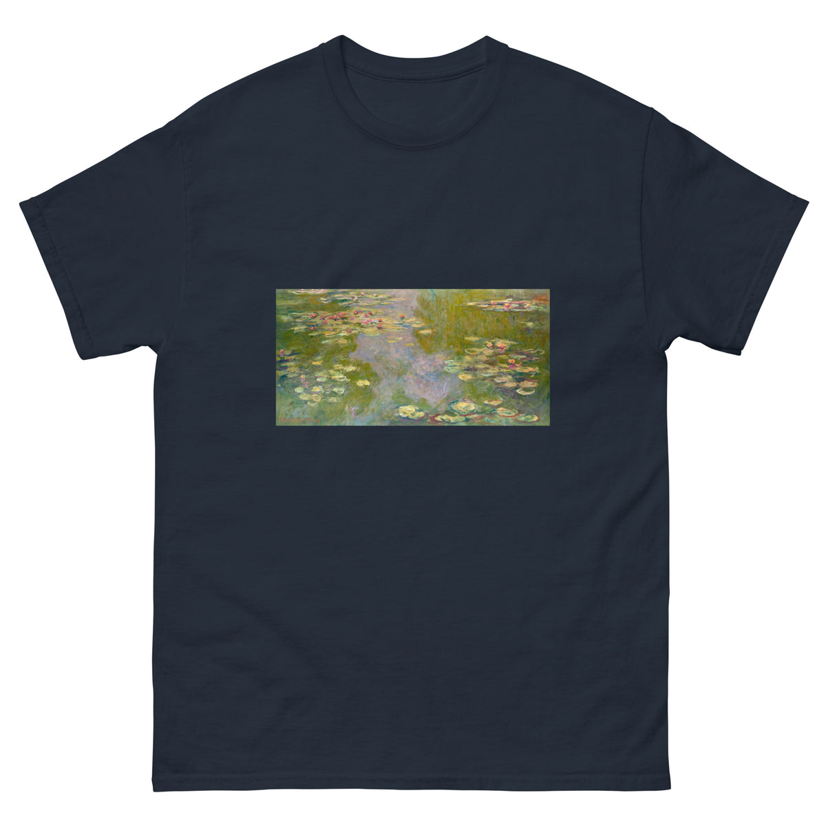 Navy T-shirt Water Lilies Essential