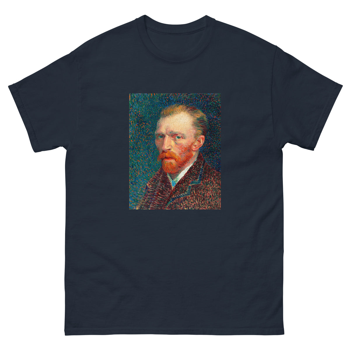 Navy T-shirt Vincent Van Gogh S Self-Portrait Famous Artworks Essential
