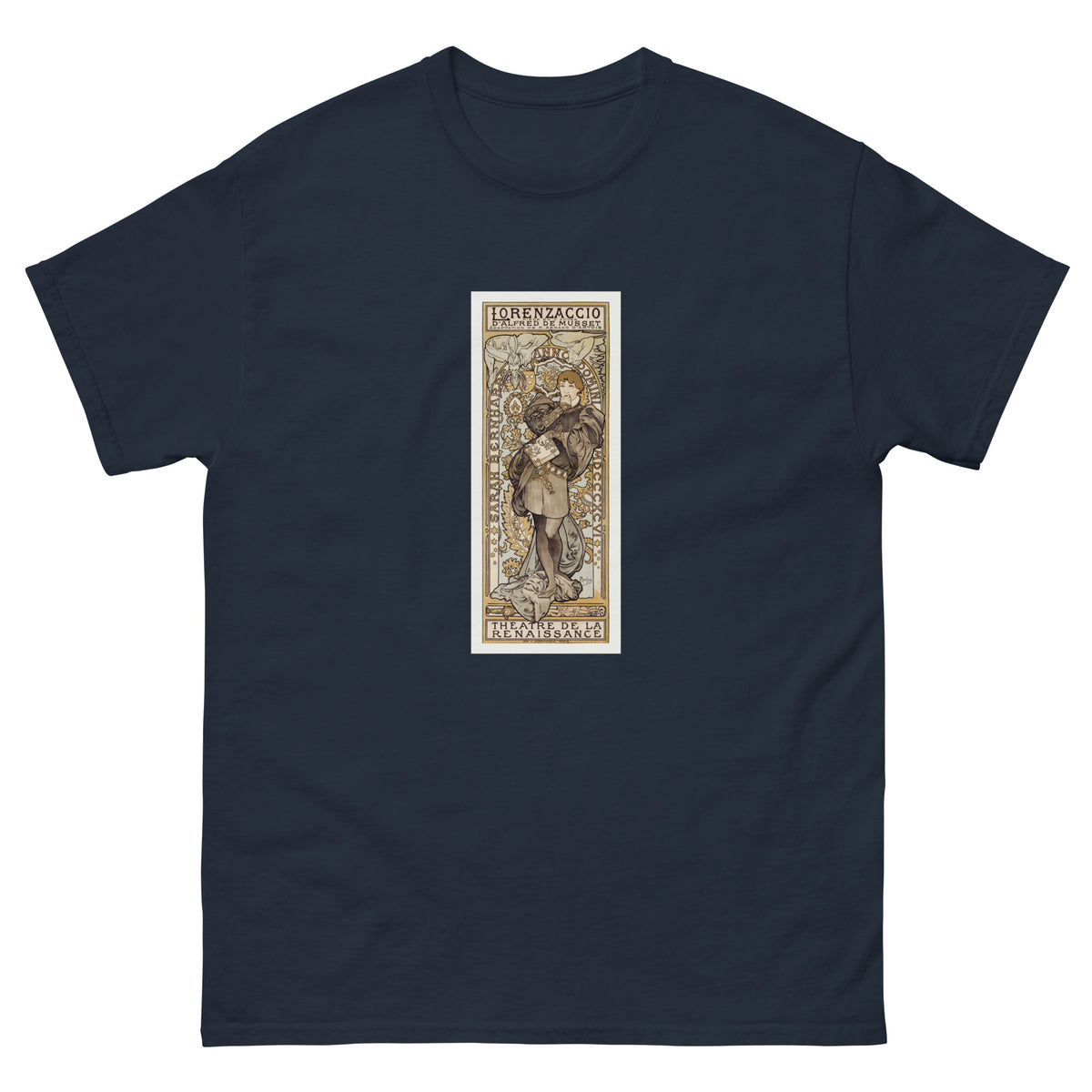Navy T-shirt Lorenzaccio Piece En V Actes D Alfred De Musset Adaptation De M Armand D Artois Theatre De La Renaissance - Alphonse Maria Mucha 1869 Essential