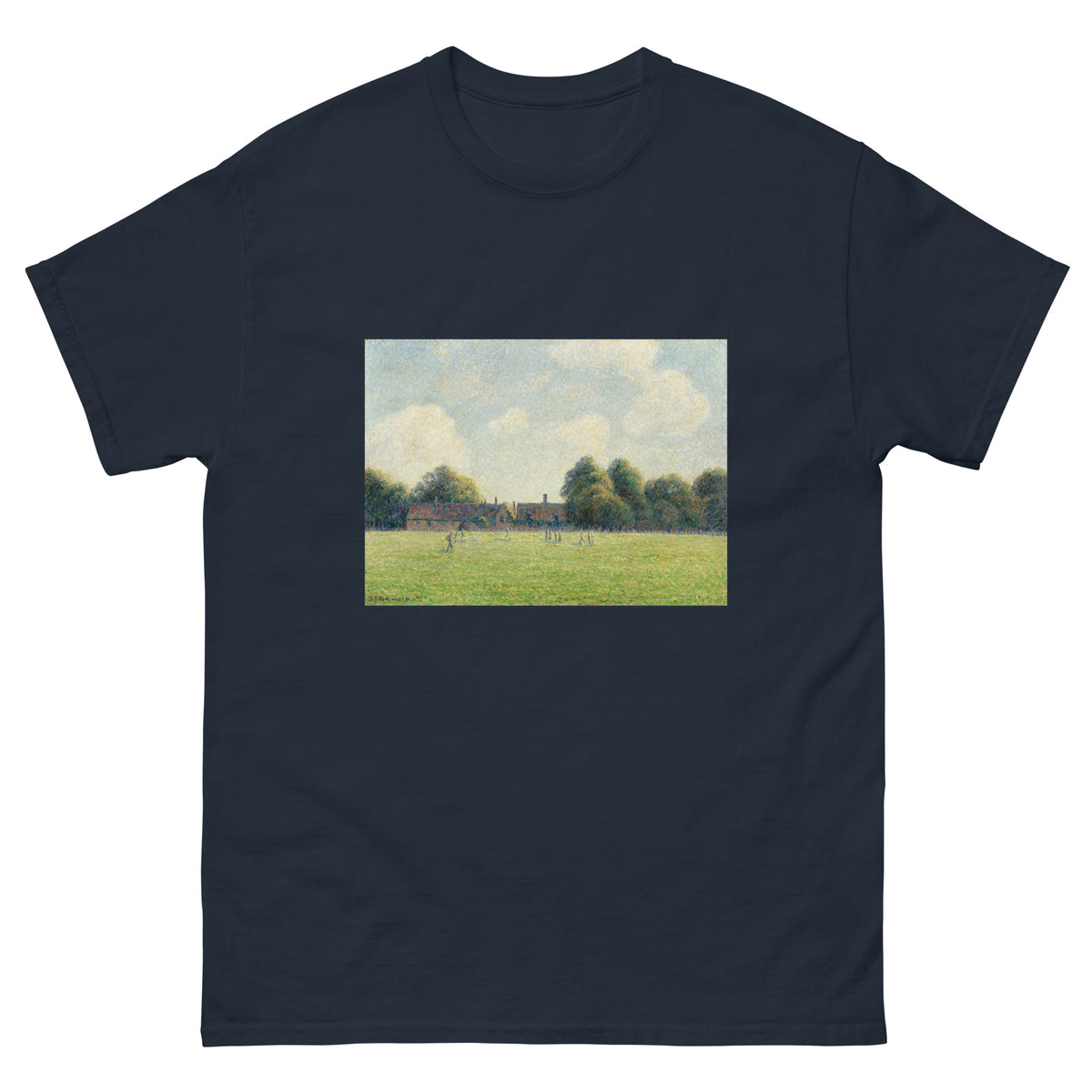 Navy T-shirt Hampton Court Green Essential