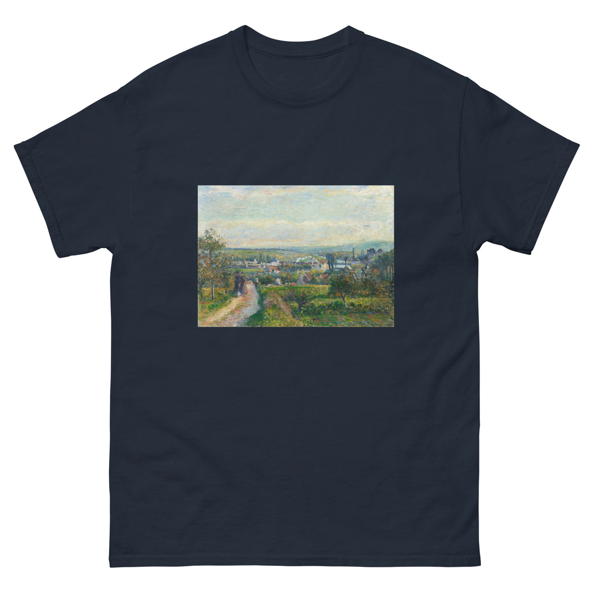 Navy T-shirt View Of Saint-Ouen-L Aumone Essential