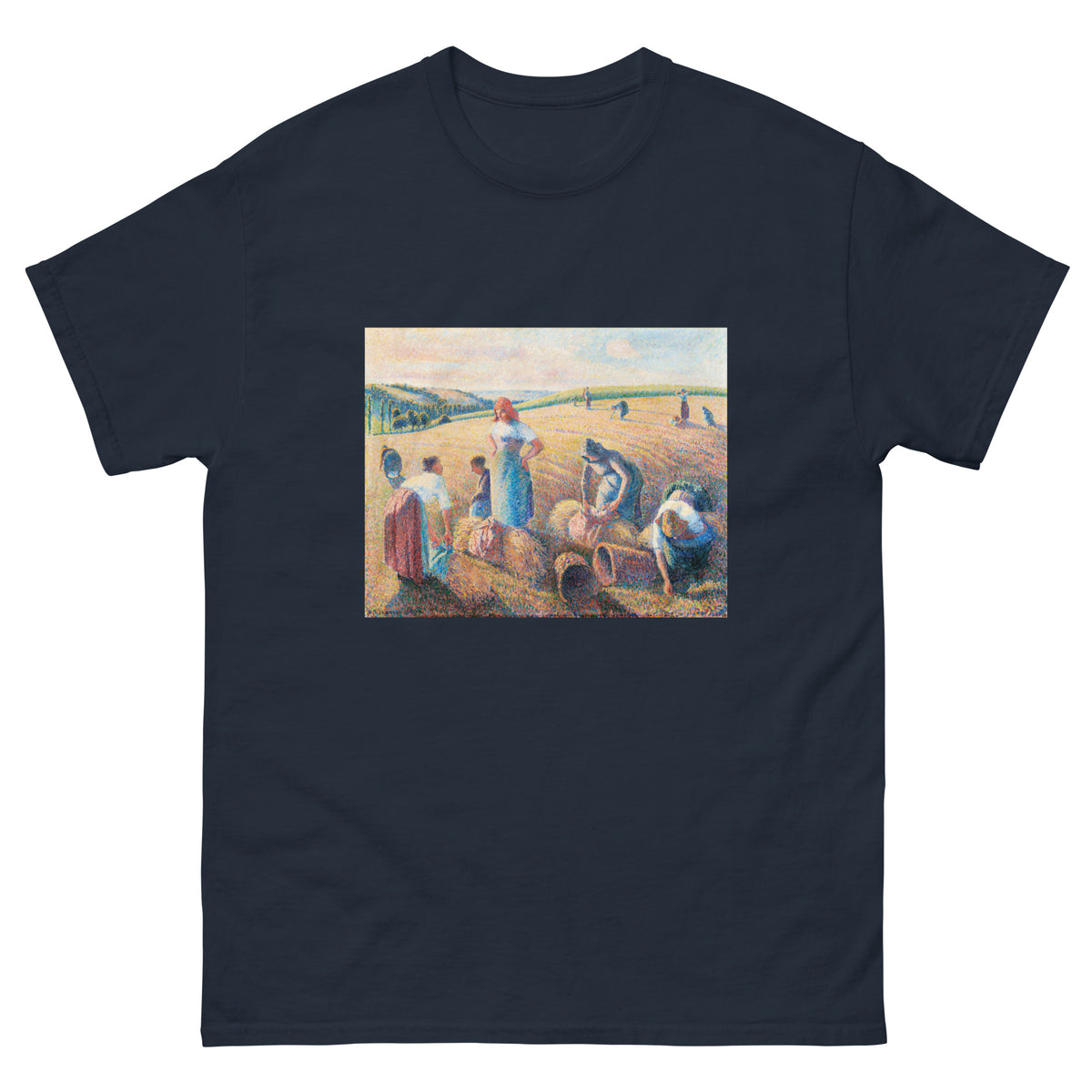 Navy T-shirt The Gleaners Painting In High Resolution Essential
