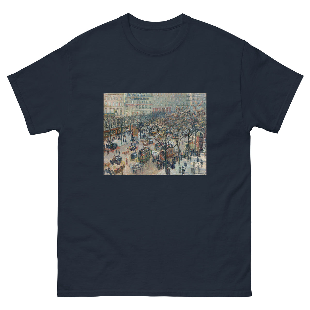 Navy T-shirt Boulevard Of The Italians Morning Sunlight Essential