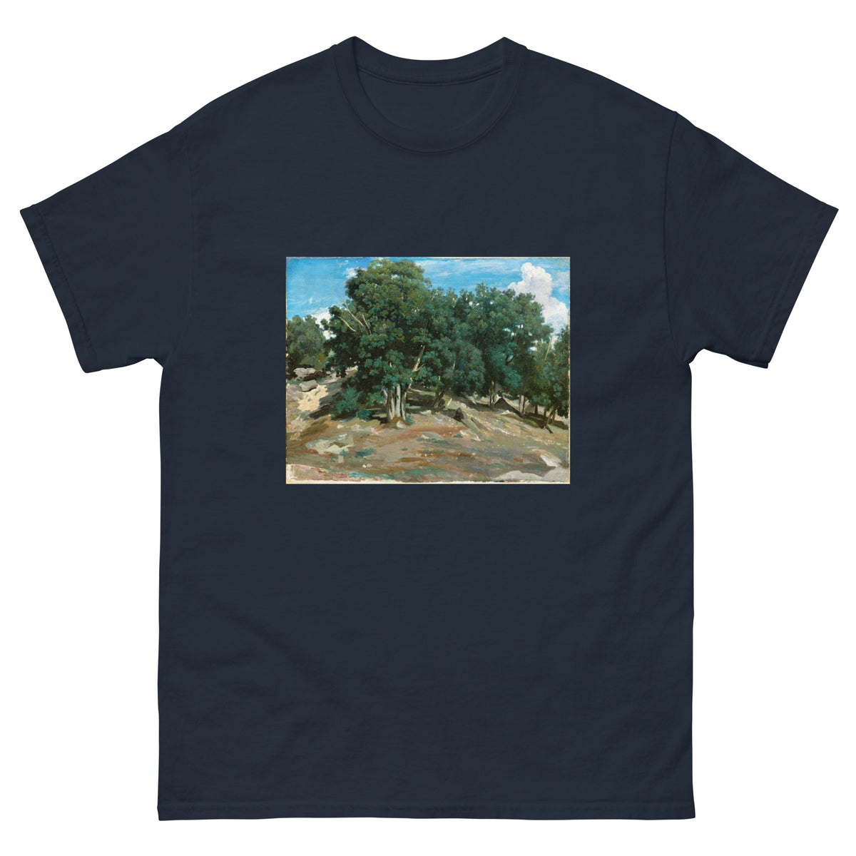 Navy T-shirt Fontainebleau Oak Trees At Bas-Breau 1832 Or 1833 Essential