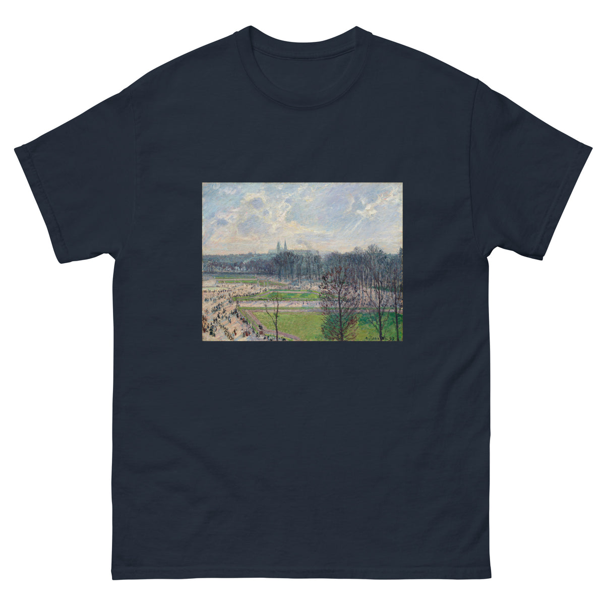 Navy T-shirt The Garden Of The Tuileries On A Winter Afternoon Essential