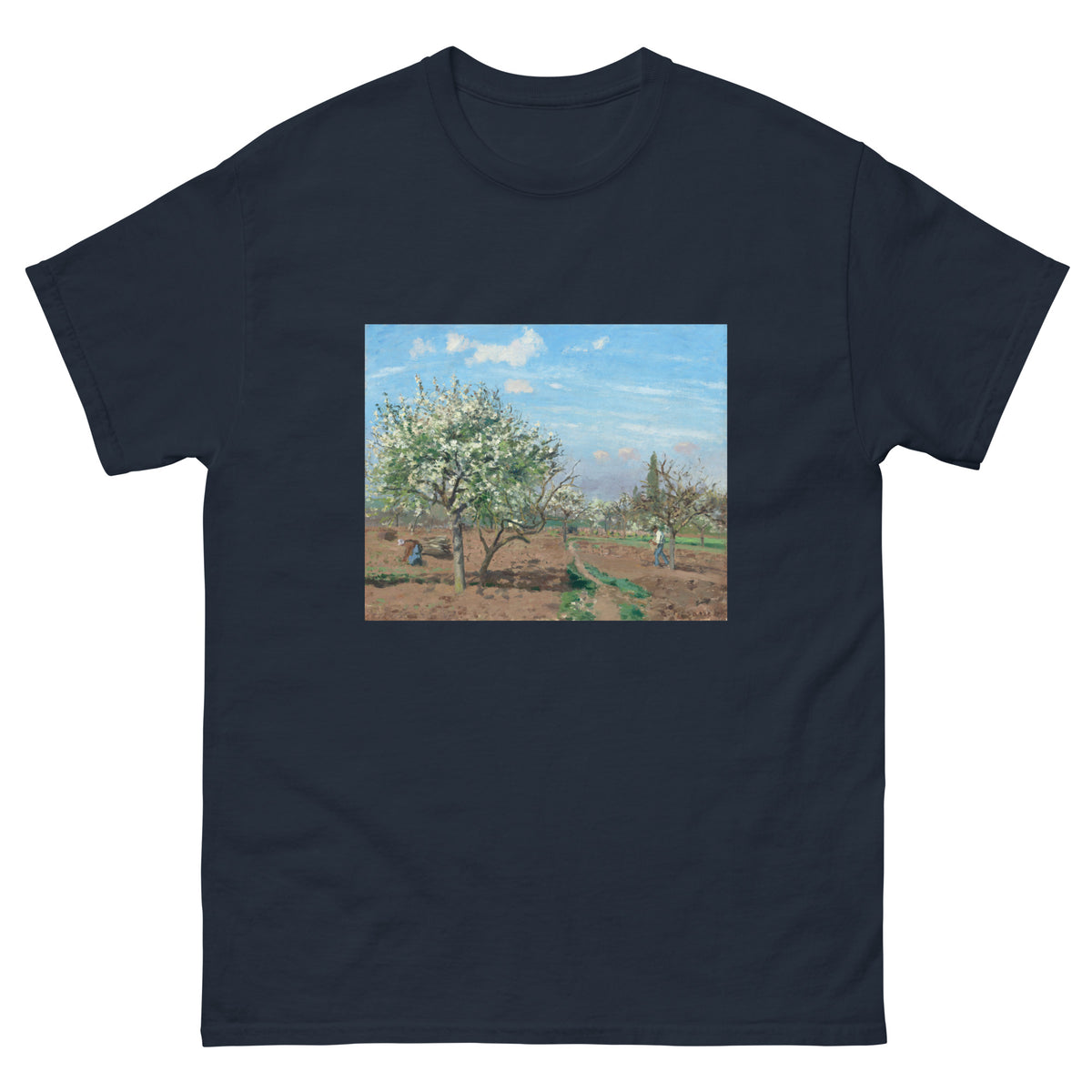 Navy T-shirt Orchard In Bloom Louveciennes Essential