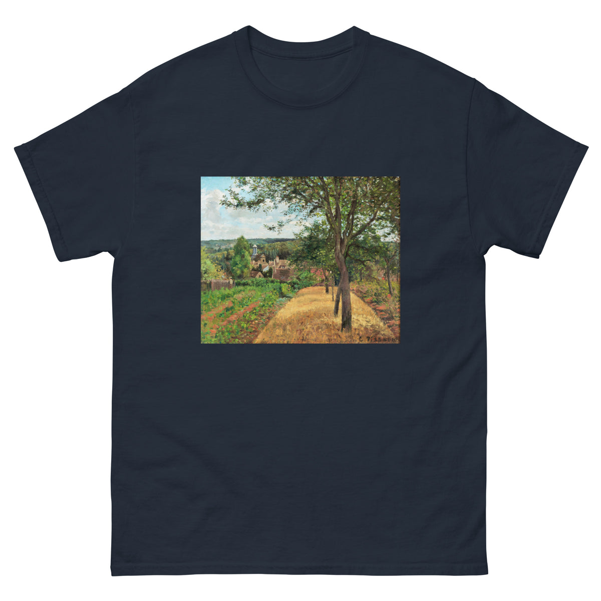 Navy T-shirt Orchards At Louveciennes Painting In High Resolution Essential