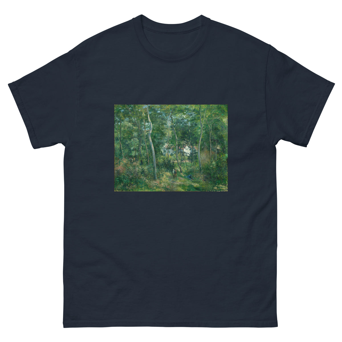 Navy T-shirt Edge Of The Woods Near L Hermitage Pontoise Essential