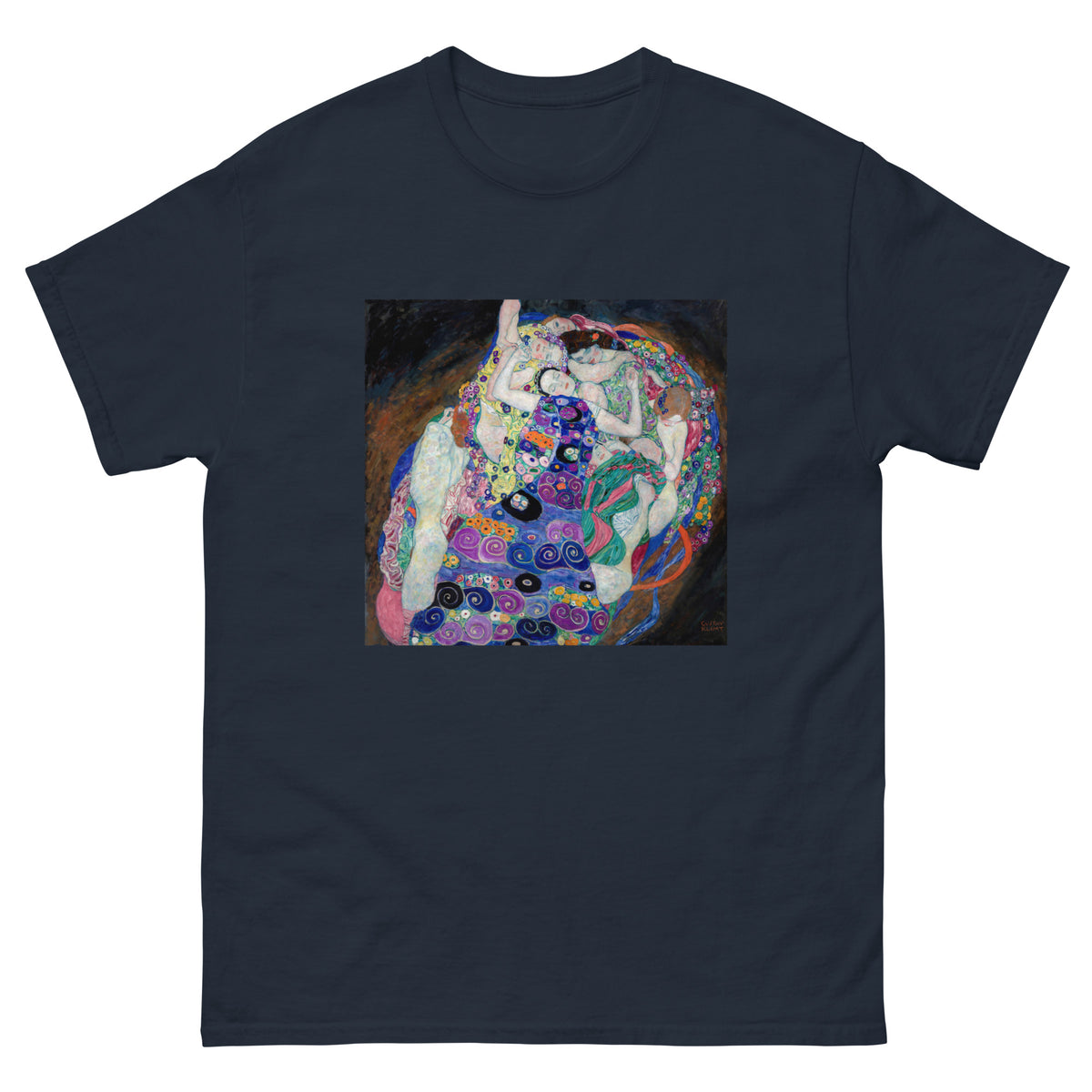 Navy T-shirt Gustav Klimt The Virgin Famous Painting Essential