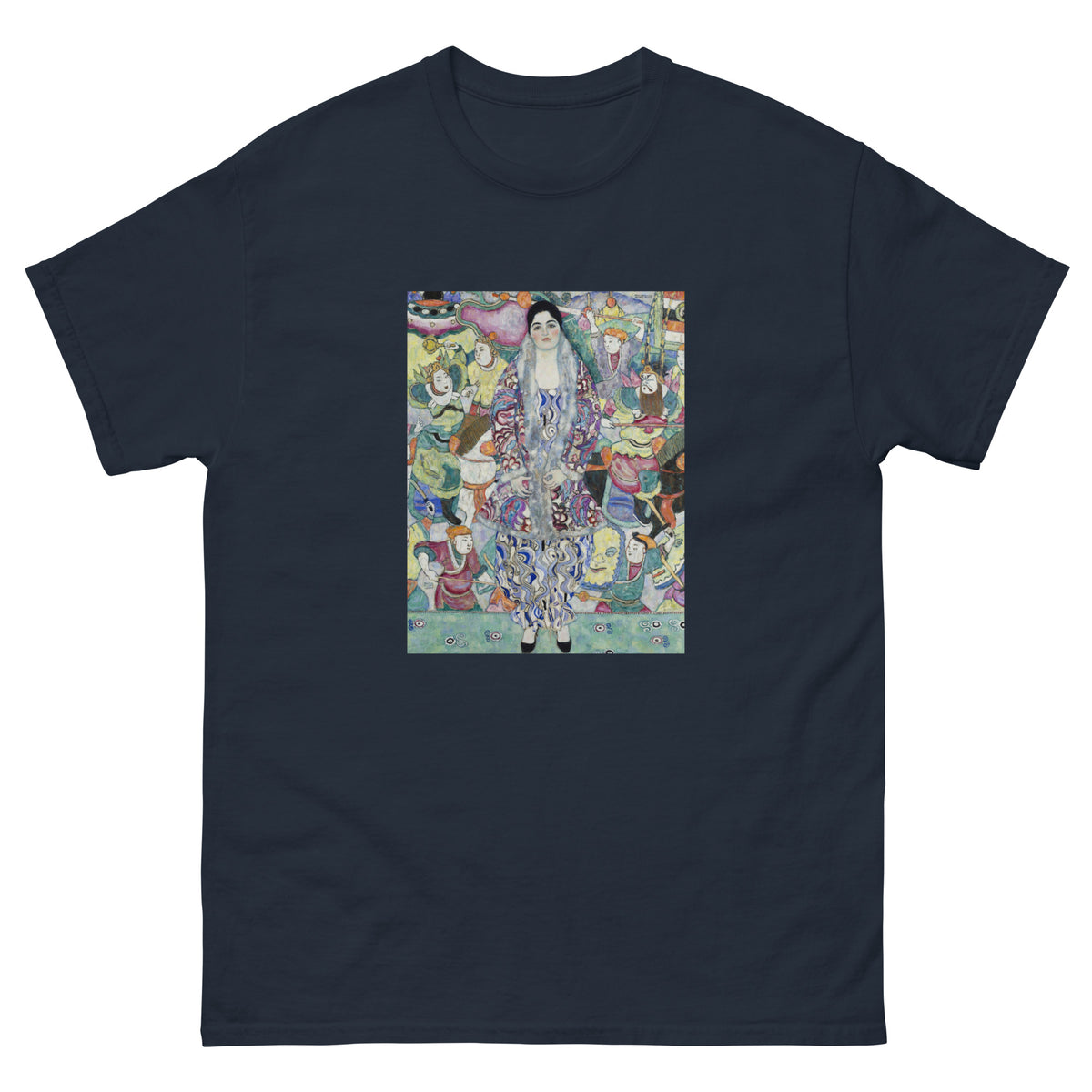 Navy T-shirt Gustav Klimt Portrait Of Friederike Maria Beer Famous Painting Essential