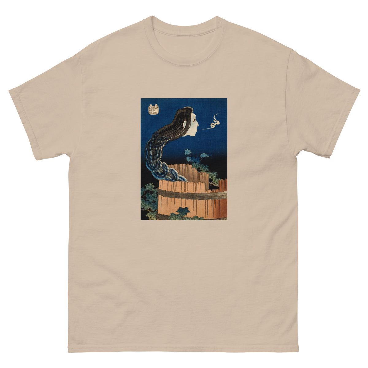 Sand T-shirt The Plate Mansion - Katsushika Hokusai 1760 Essential