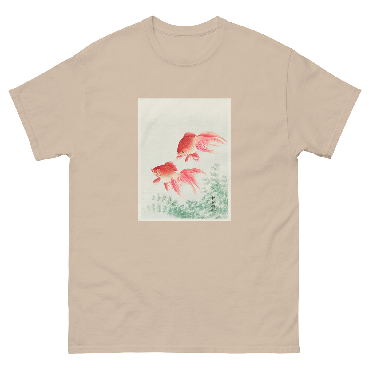 Sand T-shirt Two Veil Goldfish - Ohara Koson 1926 Essential