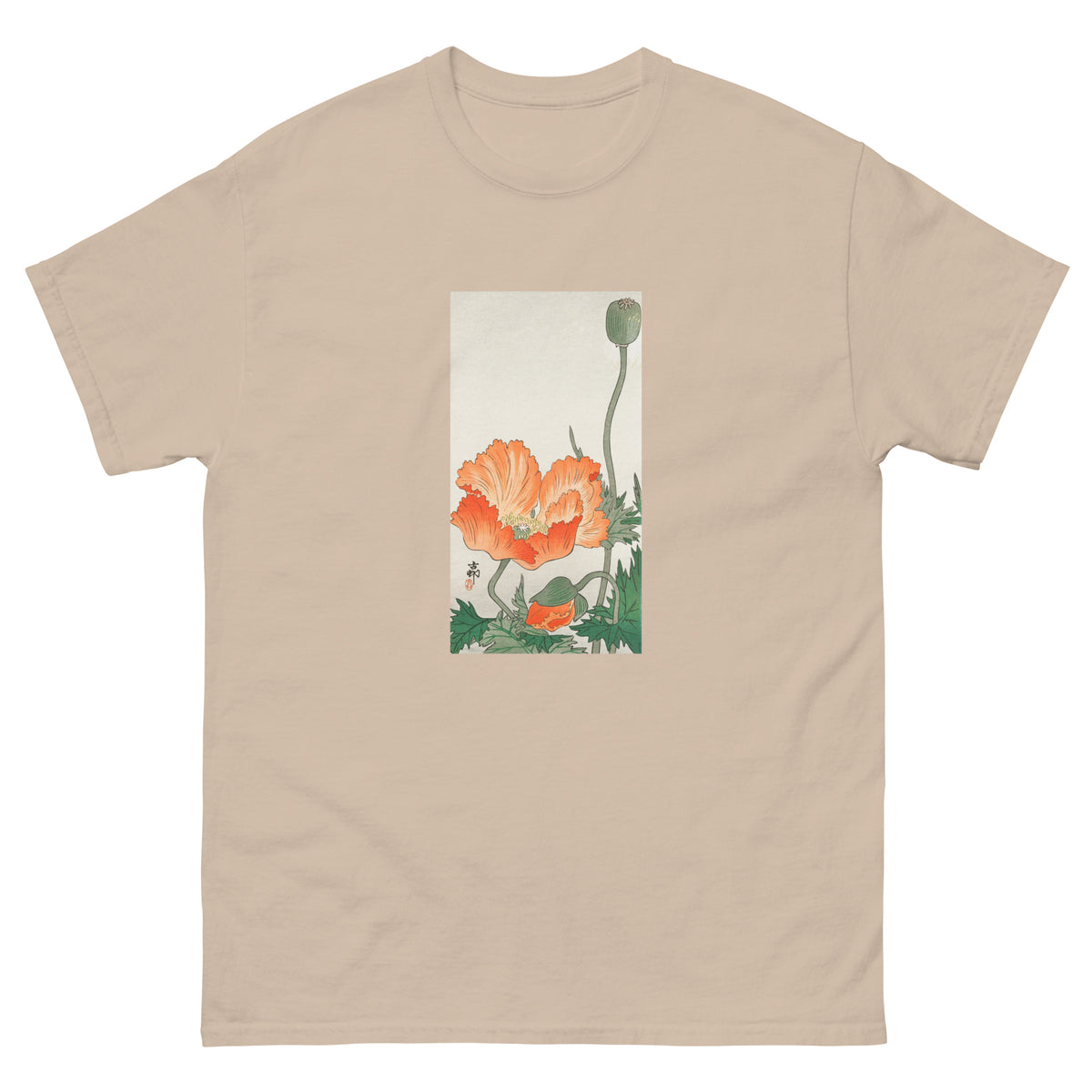 Sand T-shirt Birds And Plants - Ohara Koson 1900 Essential