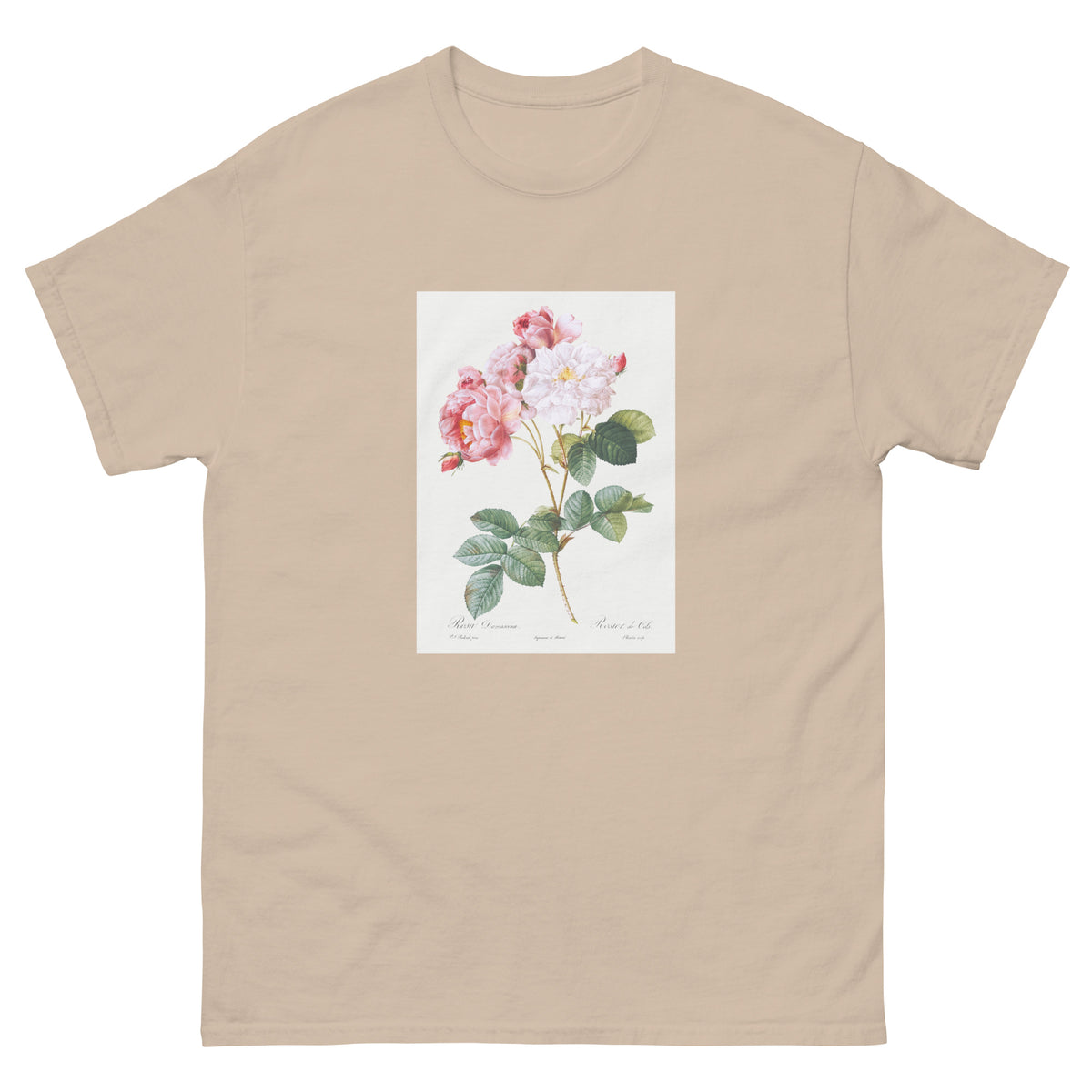 Sand T-shirt Rosa Damascena Rosebush Rosa Damascena Essential
